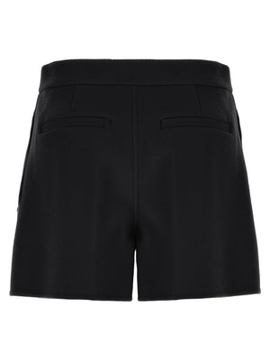 Sportmax Schwarze Bermuda-Shorts aus reiner Schurwolle