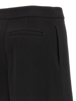 Sportmax Schwarze Bermuda-Shorts aus reiner Schurwolle