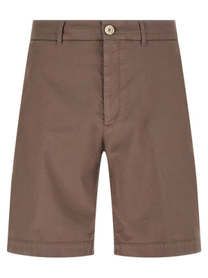 Brunello Cucinelli Braune Baumwoll-Bermudashorts