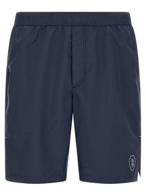 Brunello Cucinelli Blaue Bermuda-Shorts aus Polyester