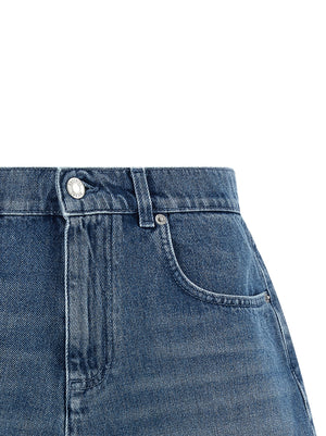 Moschino Blaue Baumwoll-Bermudashorts