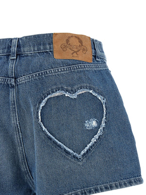 Moschino Blaue Baumwoll-Bermudashorts