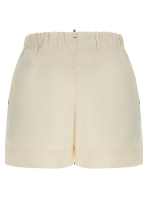Moncler Grenoble Weiße Bermuda-Shorts aus Polyester