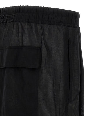 Rick Owens Schwarze Baumwoll-Bermudashorts