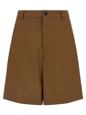 Department 5 Braune Baumwoll-Bermudashorts