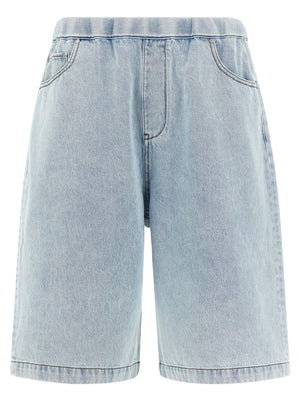 Entire Studios Blaue Baumwoll-Bermudashorts
