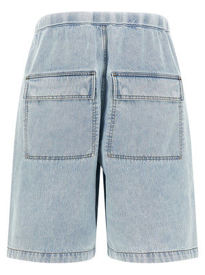 Entire Studios Blaue Baumwoll-Bermudashorts