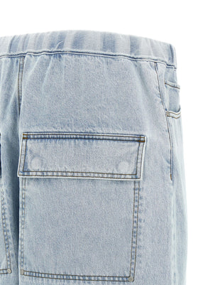 Entire Studios Blaue Baumwoll-Bermudashorts