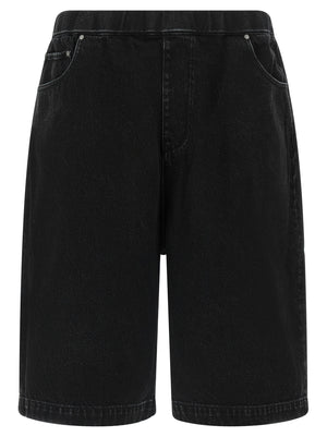 Entire Studios Schwarze Baumwoll-Bermudashorts