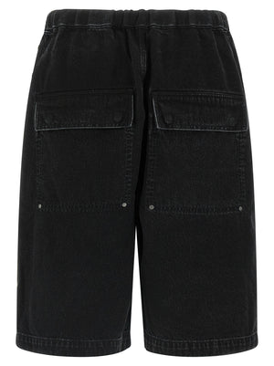Entire Studios Schwarze Baumwoll-Bermudashorts