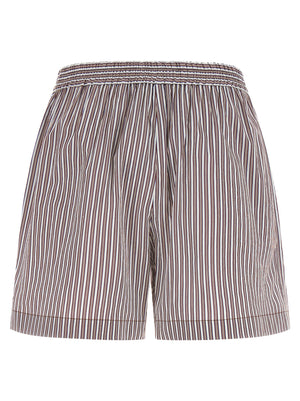 Brunello Cucinelli Bordeaux Baumwoll-Bermudashorts