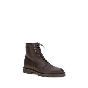 Brunello Cucinelli Braune Kalbsleder Bos Taurus Schnürstiefel