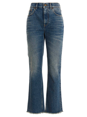 Golden Goose Blaue Baumwoll-Jeans mit ausgestelltem Bein