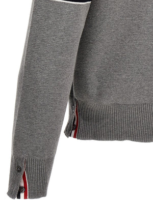 Thom Browne Grauer Baumwollcardigan