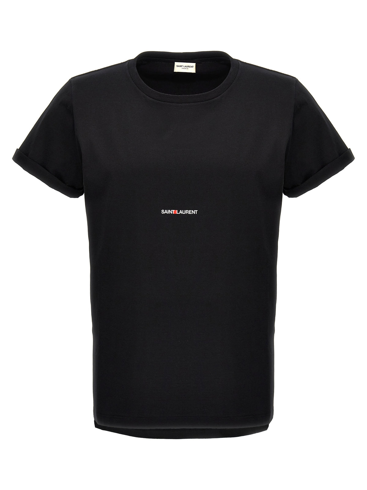 Saint Laurent Schwarzes Baumwoll-T-Shirt