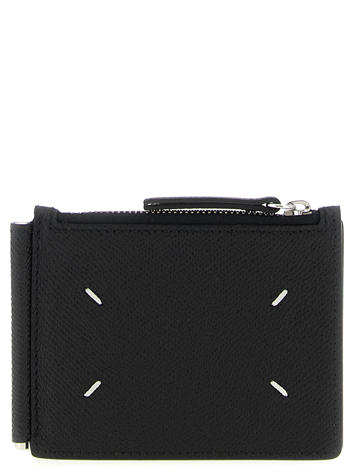 Maison Margiela Schwarze Leder Geldbörse