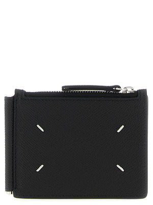 Maison Margiela Schwarze Leder Geldbörse