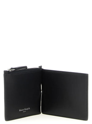 Maison Margiela Schwarze Leder Geldbörse