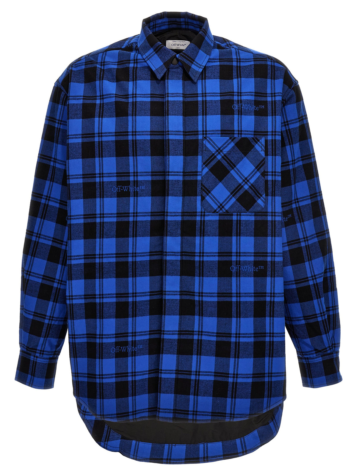 Off-White Blaues Baumwollhemd