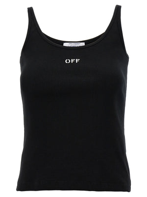 Off-White Schwarzes Baumwoll-T-Shirt