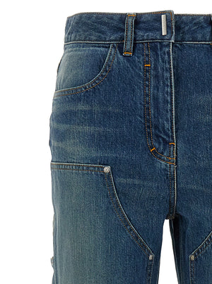 Givenchy Blaue Baumwoll-Jeans mit ausgestelltem Bein