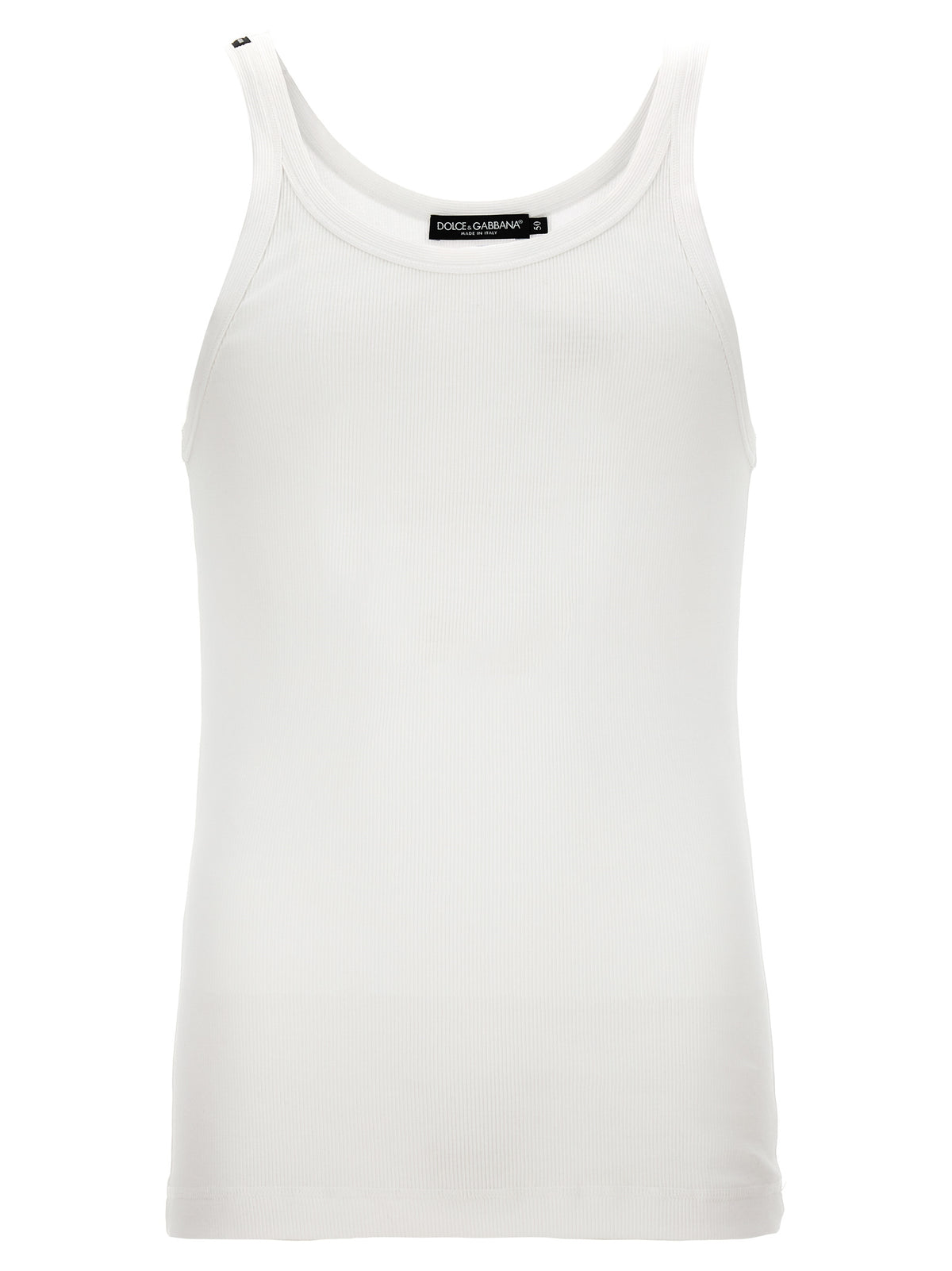 Dolce & Gabbana Weiße Baumwoll-Tanktops