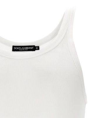 Dolce & Gabbana Weiße Baumwoll-Tanktops