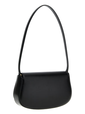 Saint Laurent Schwarze Kalbsleder-Schultertasche