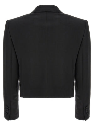 Dolce & Gabbana Schwarzer Blazer aus reiner Schurwolle