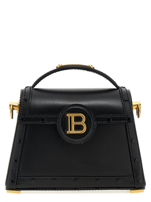 Balmain Schwarze Kalbsleder-Handtasche