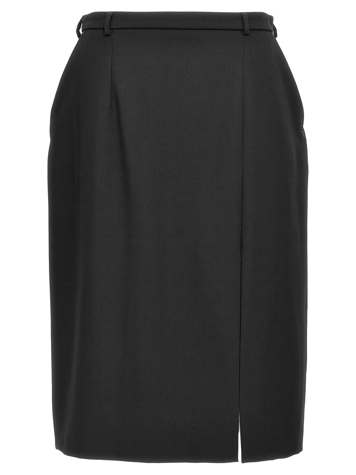 Dolce & Gabbana Schwarzer Midirock aus Schurwolle