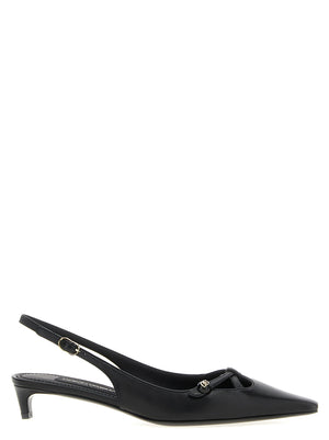 Dolce & Gabbana Schwarze Pumps aus Lammleder mit mittlerem Absatz