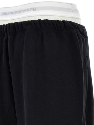 T BY ALEXANDER WANG Schwarze Baumwoll-Jogginghose (Trainingshose)