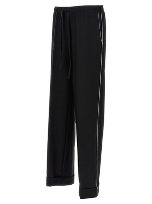 Dolce & Gabbana Schwarze Hose aus reiner Schurwolle