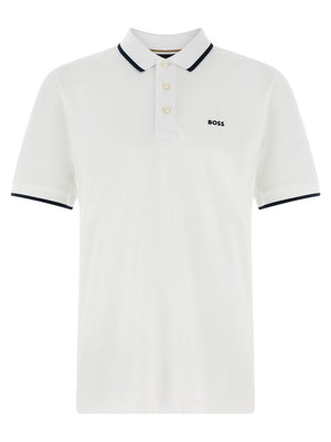 Hugo Boss Weißes Poloshirt aus Baumwolle