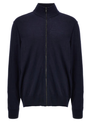 Hugo Boss Blauer Wollcardigan