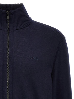 Hugo Boss Blauer Wollcardigan