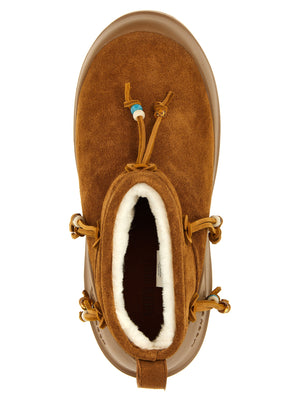 Moon Boot Braune Wildleder-Stiefeletten