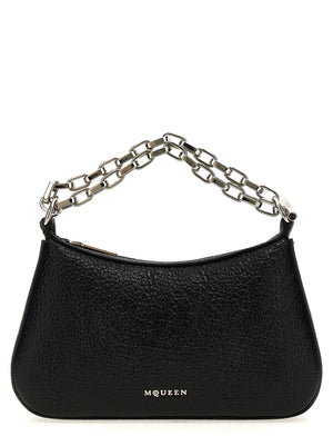 Alexander McQueen Schwarze Lammleder-Schultertasche