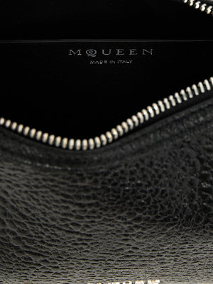Alexander McQueen Schwarze Lammleder-Schultertasche