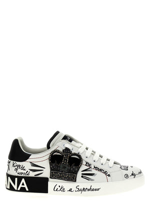 Dolce & Gabbana Bicolor Calfskin Sneakers