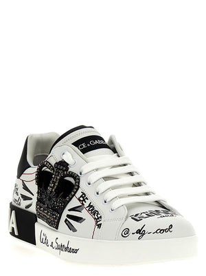 Dolce & Gabbana Bicolor Calfskin Sneakers