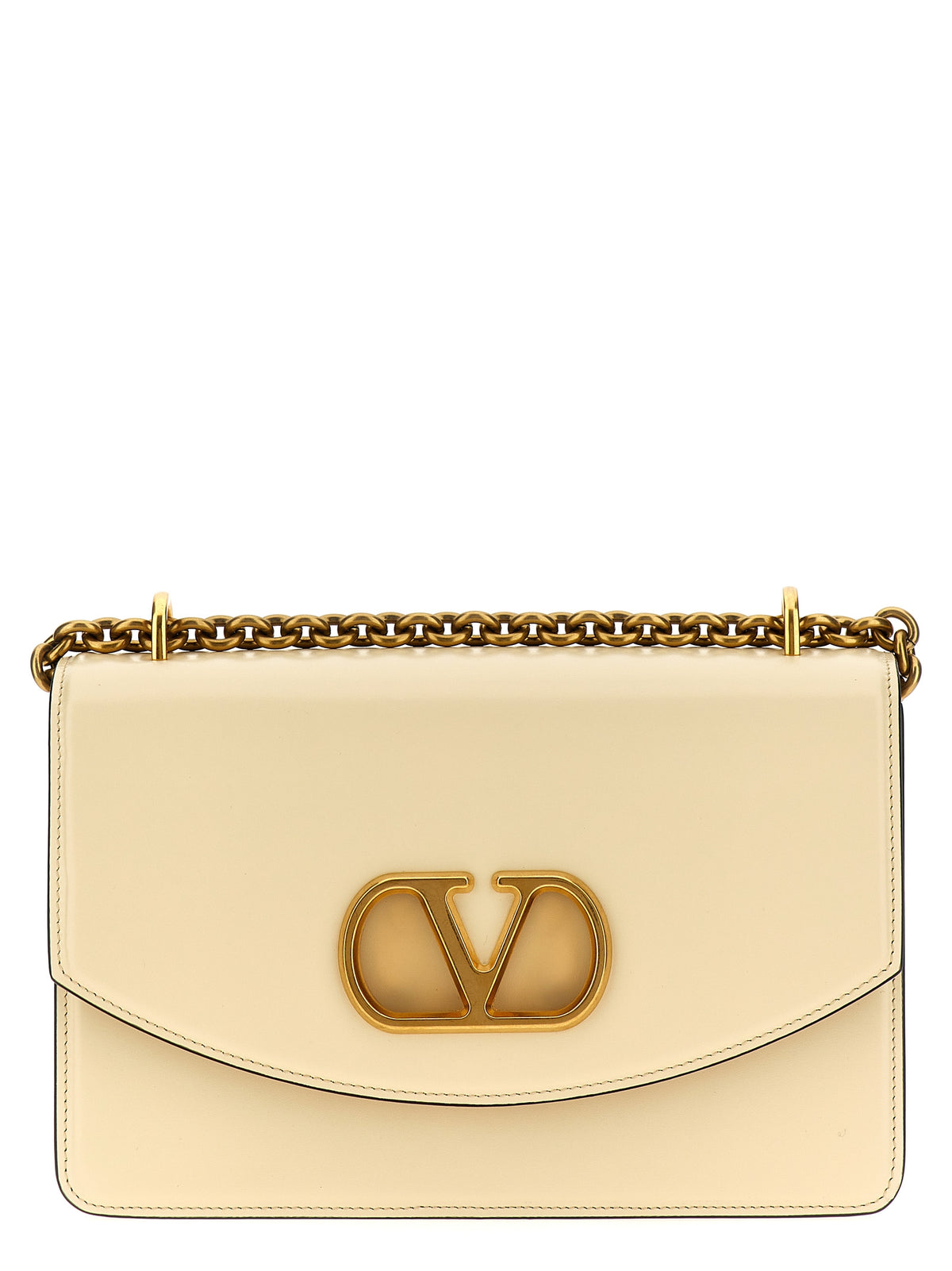 Valentino Garavani Weiße Kalbsleder-Schultertasche