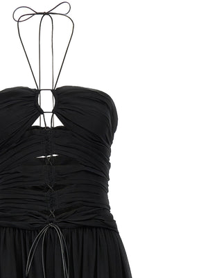 Tom Ford Schwarzes Seiden-Maxikleid
