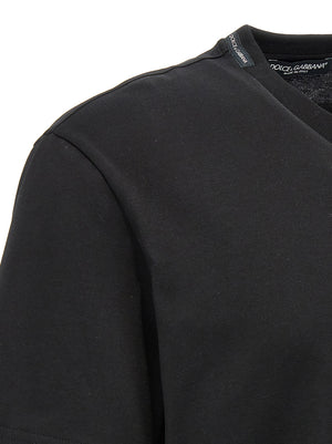 Dolce & Gabbana Schwarzes Baumwoll-T-Shirt