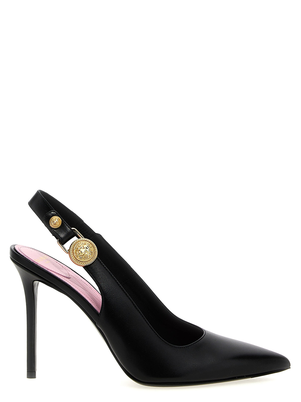 Balmain Schwarze Pumps aus Kalbsleder mit hohem Absatz