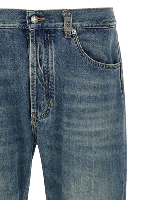 Alexander McQueen Blaue Jeans aus Baumwolle im geraden Schnitt