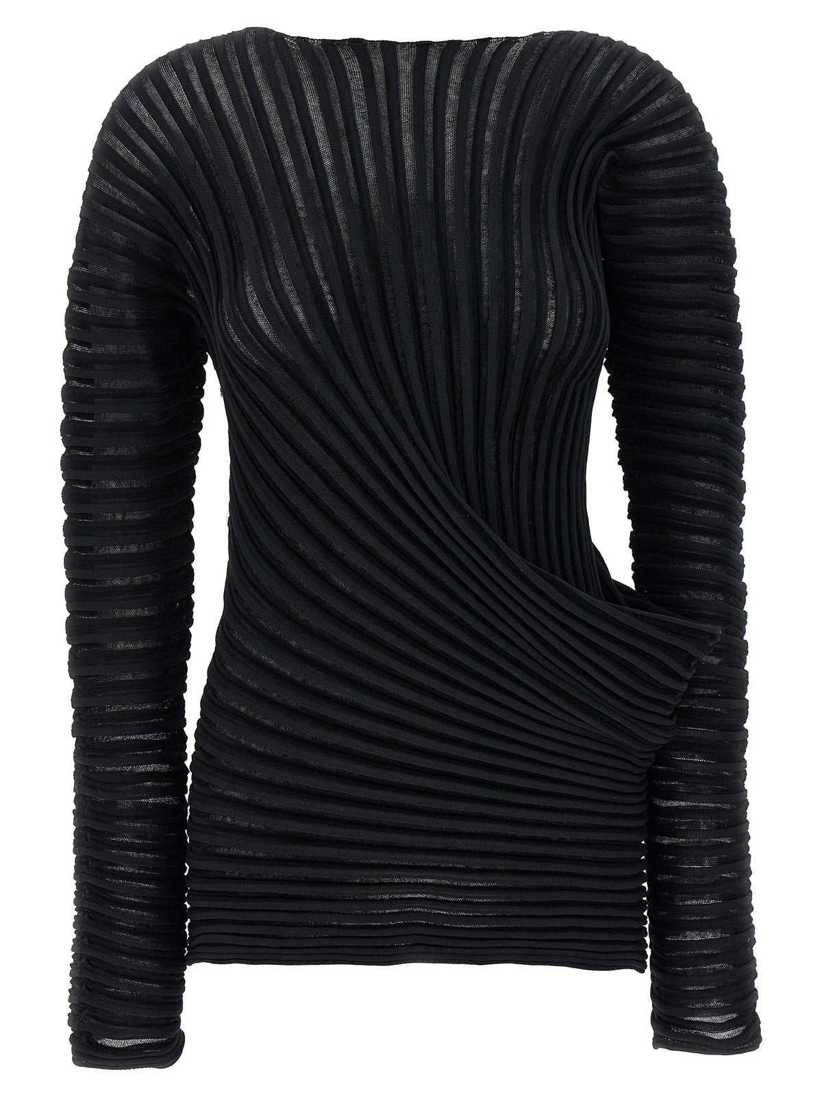 Issey Miyake Schwarzes Hemd aus Polyester