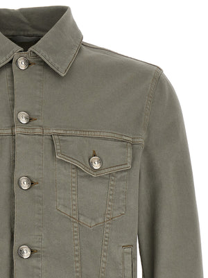 Brunello Cucinelli Graue Jeansjacke aus Baumwolle