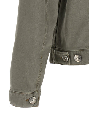 Brunello Cucinelli Graue Jeansjacke aus Baumwolle